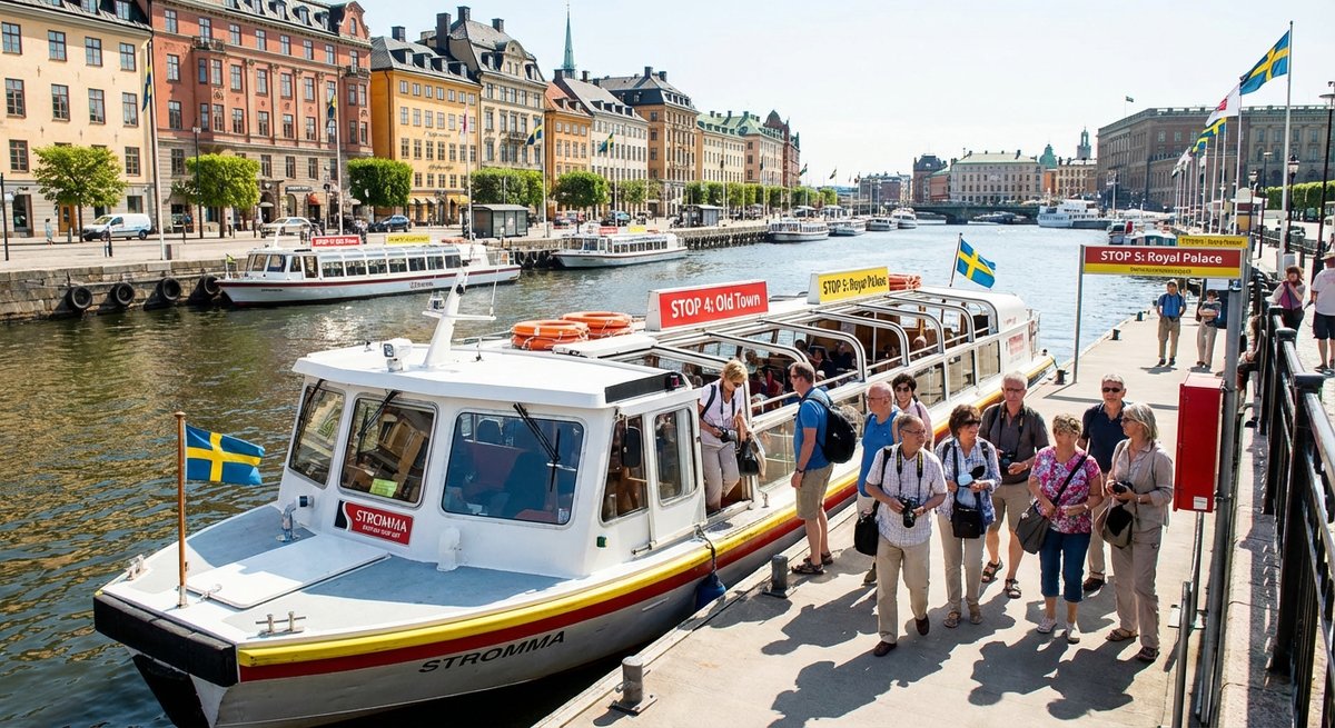 Hop-On-Hop-Off Boot in Stockholm